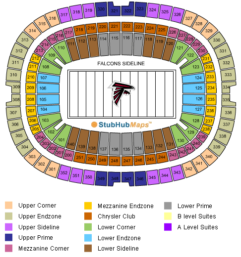 Atlanta Falcons Seating Chart